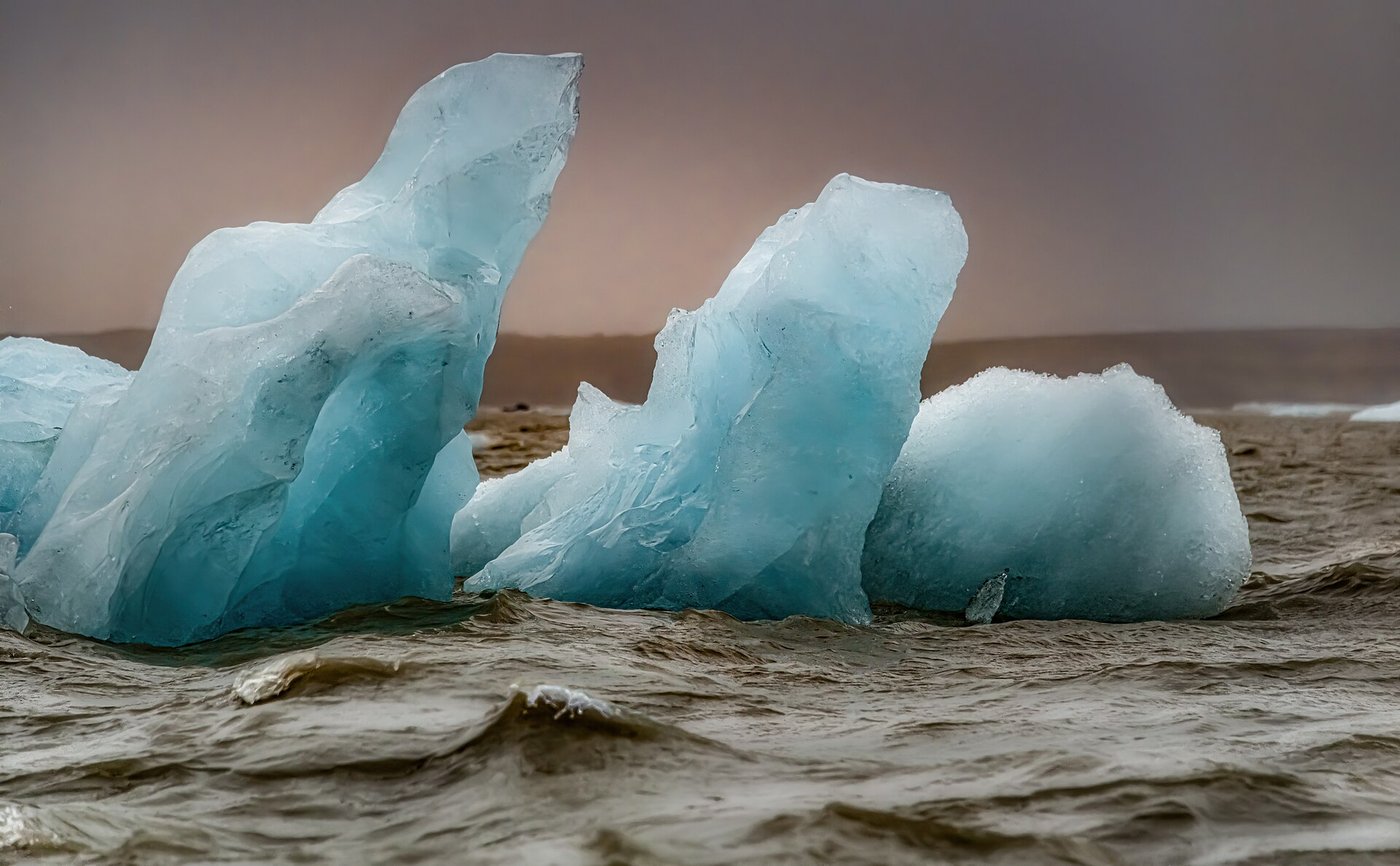 Close detail of glacier ice